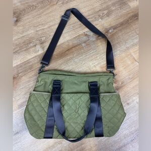 Ellington Olive Green Over the Shoulder Nylon Tote Bag